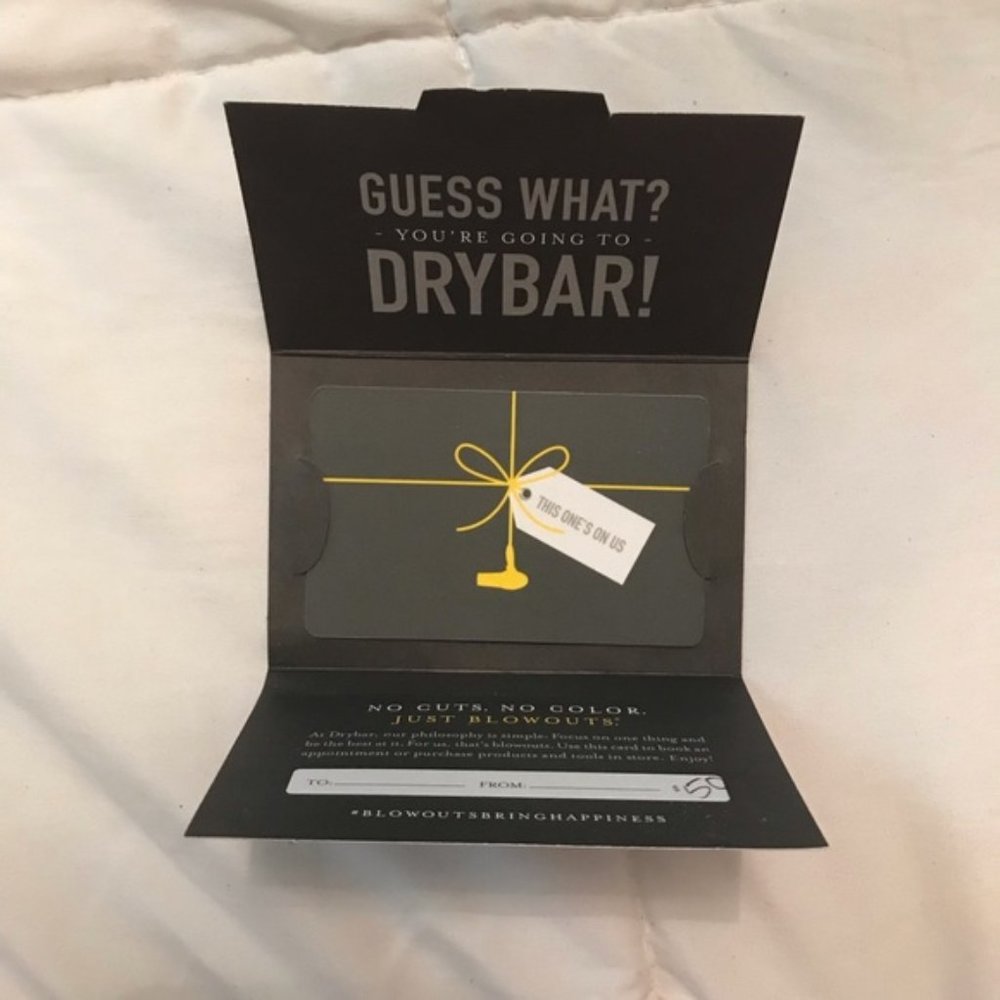 Drybar Gift Card $54 Balance Dry Bar Blow Out